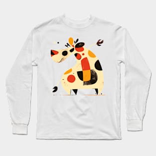 Picasso Style Dancing Cow Long Sleeve T-Shirt